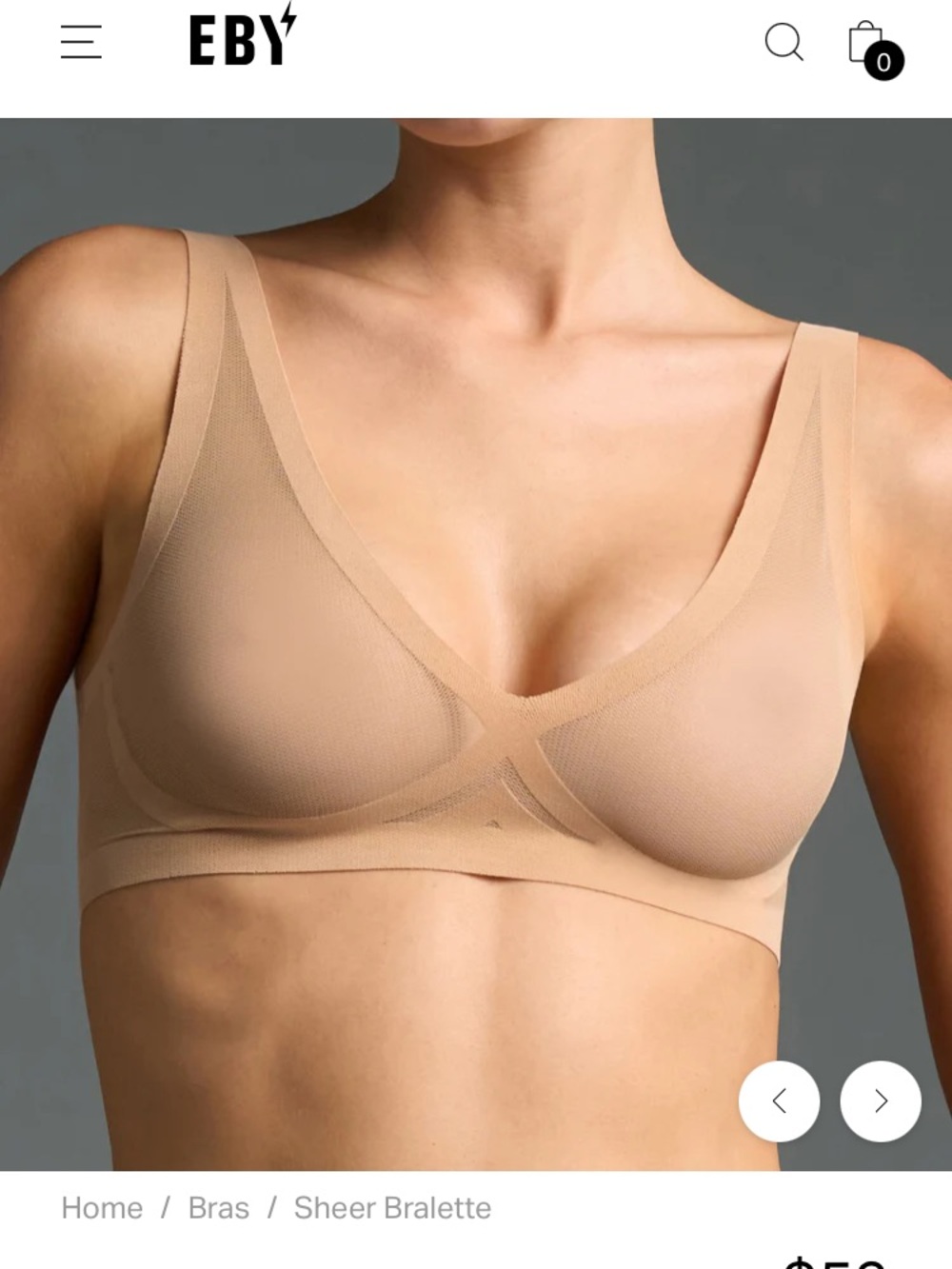 NWT EBY Sheer Bralette in Wine size Large - Picture 10 of 13